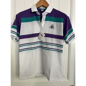 New! Vintage Lady LaMode LPGA Short Sleeve Polo Women's Medium Striped‎